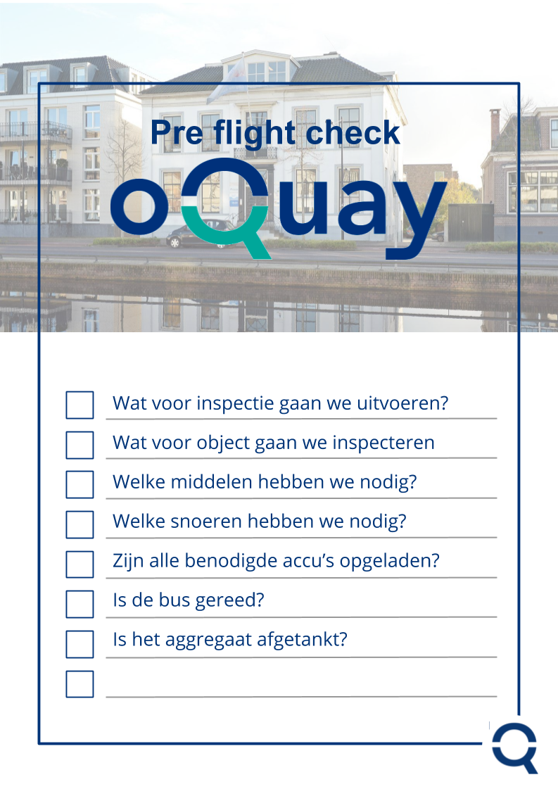 Pre flight check - inspecties oQuay